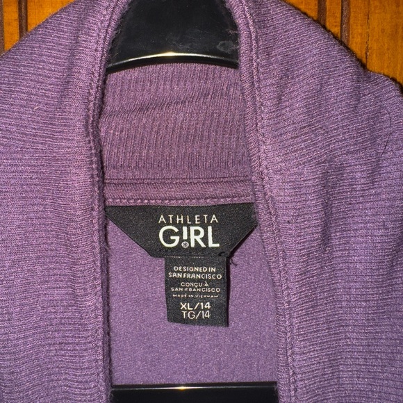 Athleta Girl Purple Cardigan - Picture 2 of 3